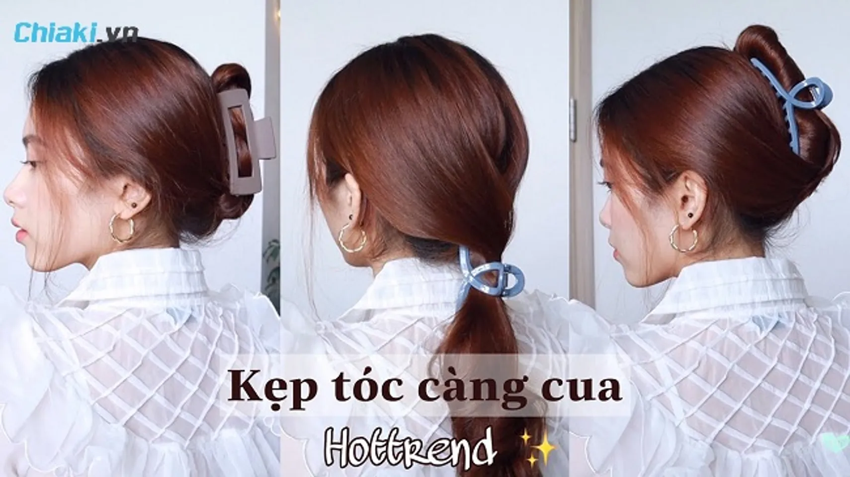 20+ Cách búi tóc bằng kẹp càng cua xinh như các “tỉ tỉ” Trung Quốc