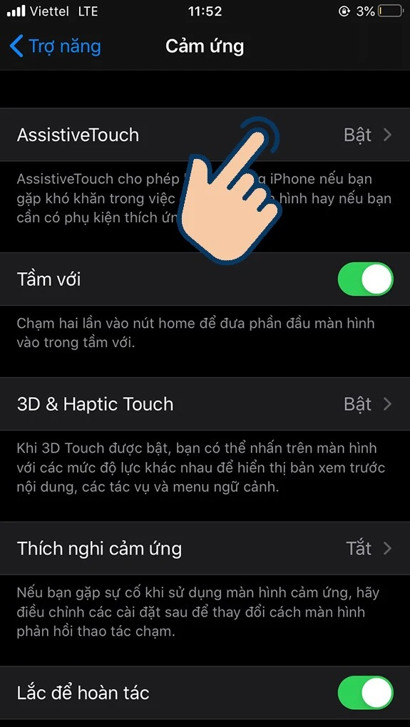 Hướng dẫn cách mở nút home ảo trên iPhone vô cùng đơn giản