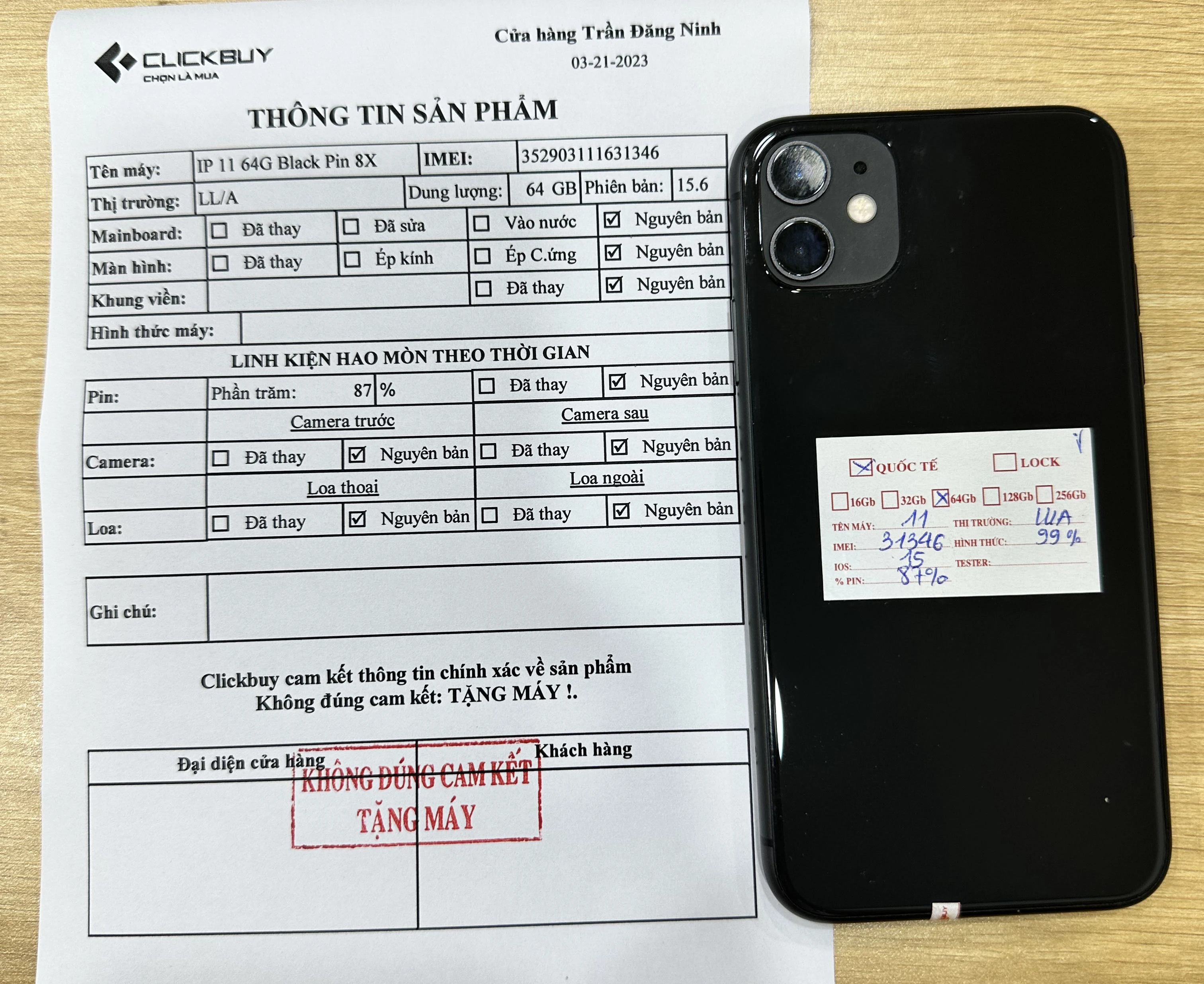 iPhone 11 128Gb cũ đẹp 99% - Không zin tặng máy