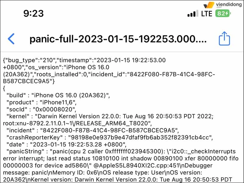 Lỗi Panic Full iPhone là gì? Cách khắc phục hiệu quả