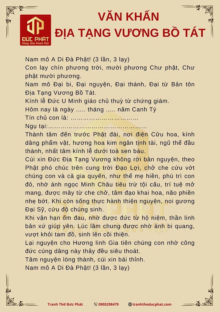 Tổng hợp bài khấn khi đi Chùa ngắn gọn, đúng lễ cầu bình an, may mắn - Tranh Thờ Đức Phát