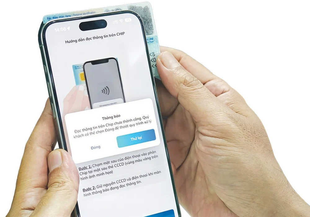 Cách quét NFC trên iPhone để xác thực sinh trắc học ngân hàng