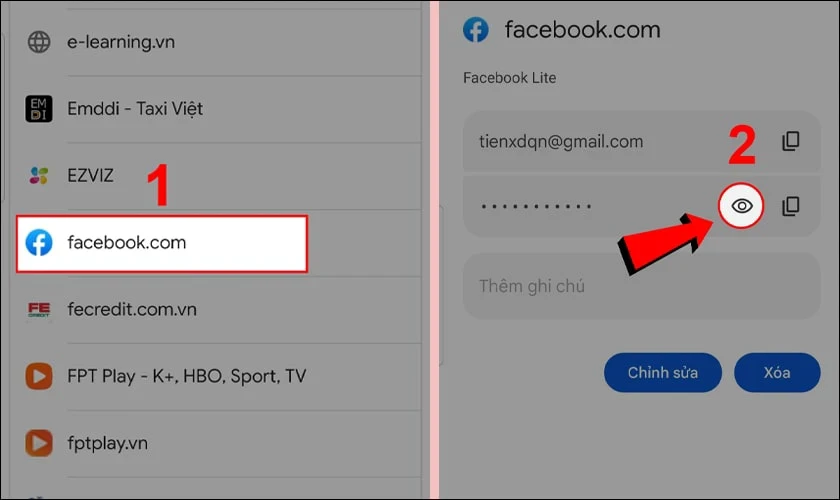 Cách xem mật khẩu Facebook đơn giản trên các thiết bị