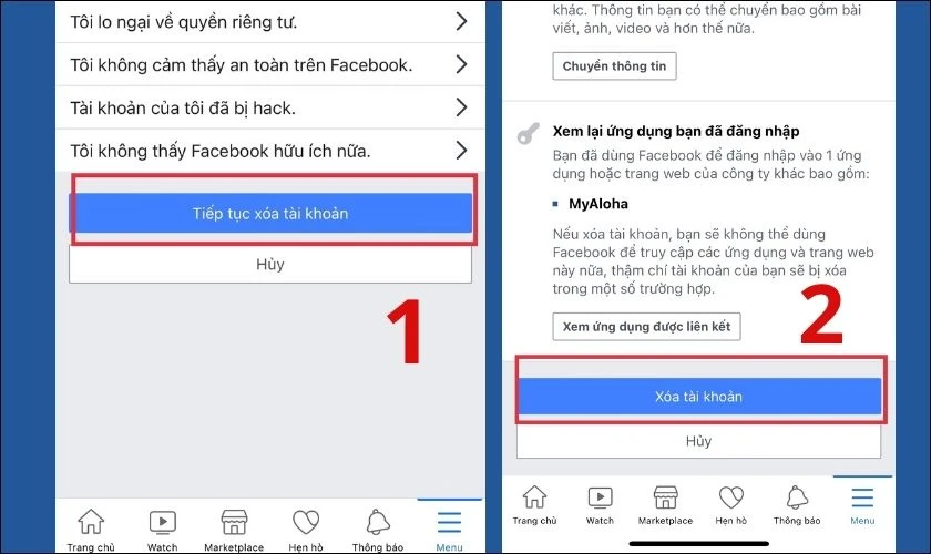 Cách xóa tài khoản Facebook trên iPhone nhanh chóng