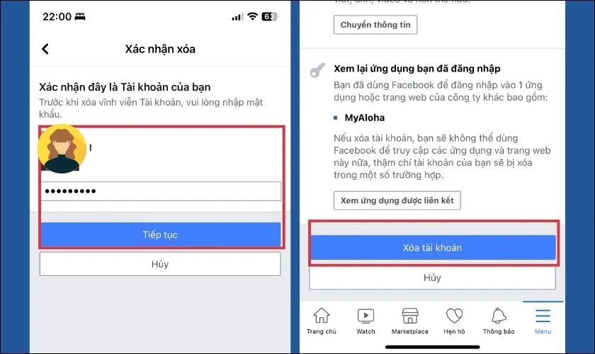 Cách xóa tài khoản Facebook trên iPhone nhanh chóng