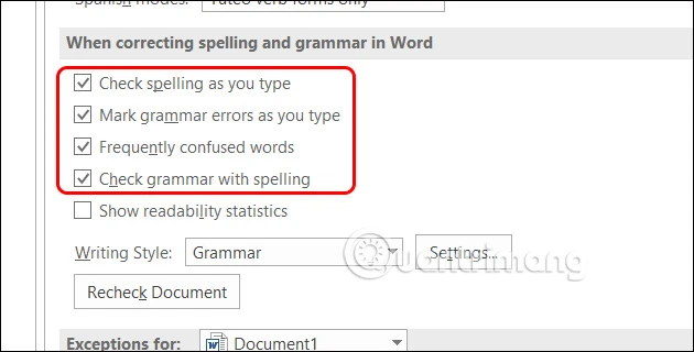 Cách bỏ gạch chân đỏ trong Word đơn giản