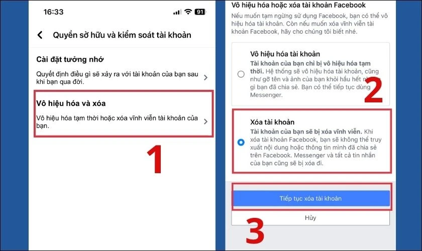 Cách xóa tài khoản Facebook trên iPhone nhanh chóng