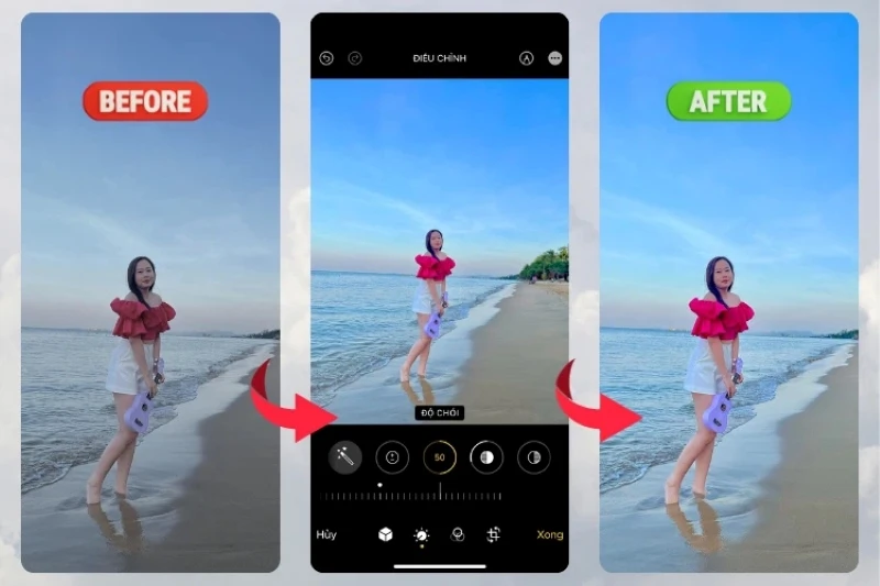 Công thức chỉnh ảnh trên iPhone không cần App đẹp nhất
