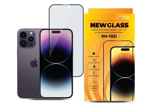 Miếng dán cường lực chống nhìn trộm iPhone 14 Pro Max 10D YVS