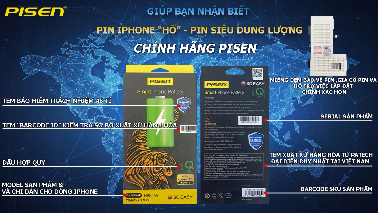 Pin iPhone 11 Pro dung lượng bao nhiêu mAh? Pin iPhone 11 Pro có tốt không? So sánh pin iPhone 11 Pro gốc Apple và Pin PISEN chuẩn gốc